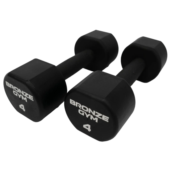 Набор термополиуретановых гантелей BRONZE GYM, 1-10 кг - 10 пар, шаг 1 кг