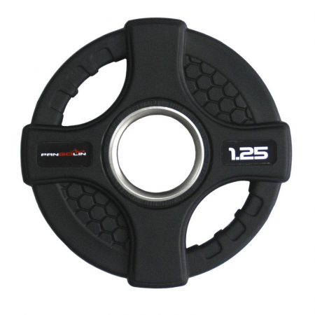 Черный обрезиненный олимпийский диск Pangolin Fitness WP088, 1,25 кг